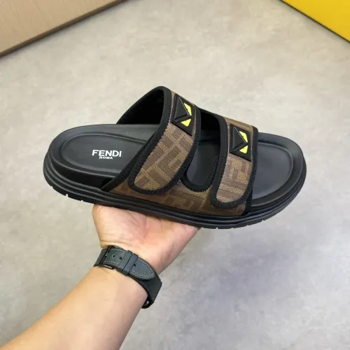 Replica Fendi Slippers For Men #1433372 $60.00 USD for Wholesale