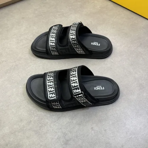 Replica Fendi Slippers For Men #1433377 $60.00 USD for Wholesale