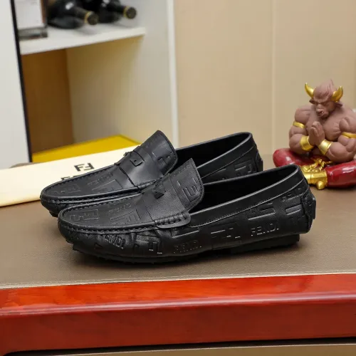 Replica Fendi Leather Shoes For Men #1433466 $76.00 USD for Wholesale