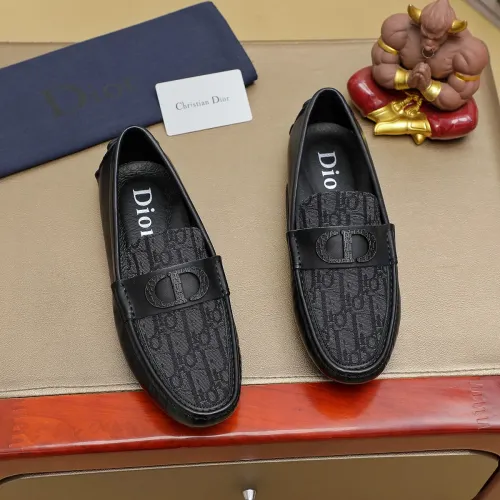 Christian Dior Leather Shoes For Men #1433469 $76.00 USD, Wholesale Replica Christian Dior Leather Shoes
