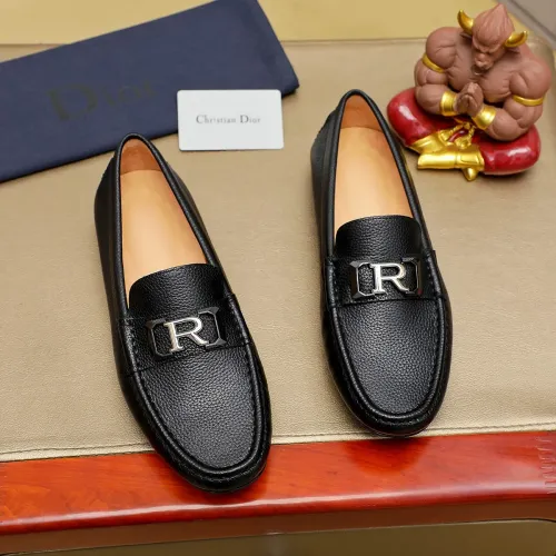 Christian Dior Leather Shoes For Men #1433477 $76.00 USD, Wholesale Replica Christian Dior Leather Shoes