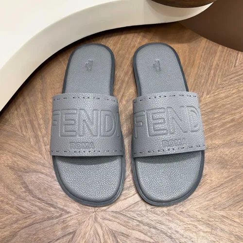 Replica Fendi Slippers For Men #1433503 $85.00 USD for Wholesale