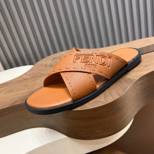 Replica Fendi Slippers For Men #1433505 $85.00 USD for Wholesale
