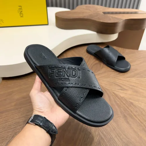 Replica Fendi Slippers For Men #1433508 $85.00 USD for Wholesale