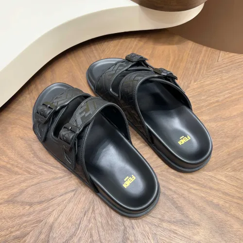 Replica Fendi Slippers For Men #1433512 $85.00 USD for Wholesale