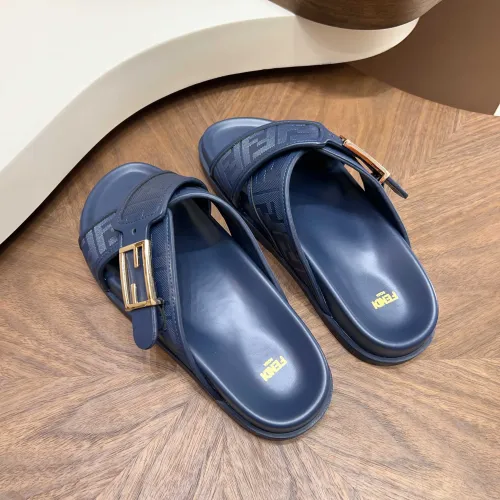 Replica Fendi Slippers For Men #1433515 $85.00 USD for Wholesale