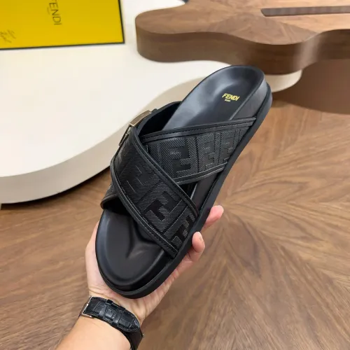 Replica Fendi Slippers For Men #1433516 $85.00 USD for Wholesale