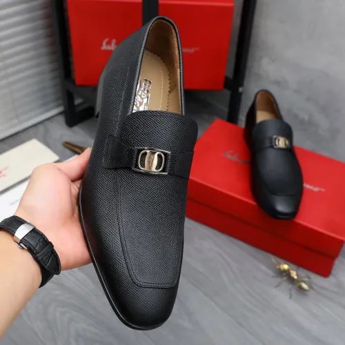 Replica Salvatore Ferragamo Leather Shoes For Men #1433539 $108.00 USD for Wholesale