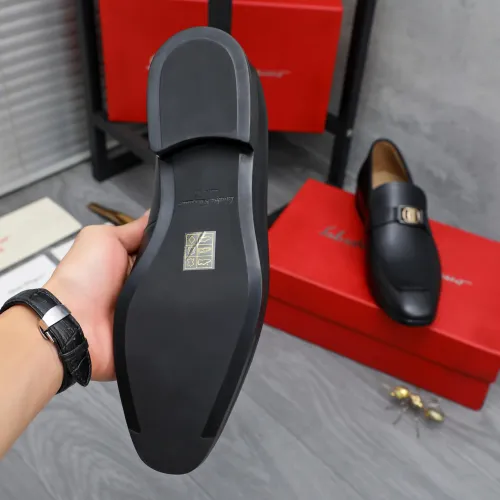 Replica Salvatore Ferragamo Leather Shoes For Men #1433540 $108.00 USD for Wholesale