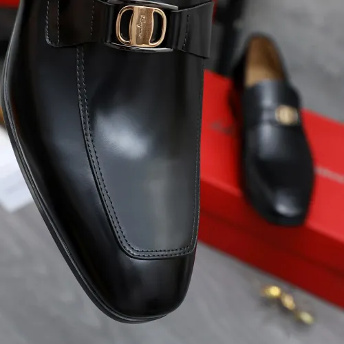 Replica Salvatore Ferragamo Leather Shoes For Men #1433541 $108.00 USD for Wholesale