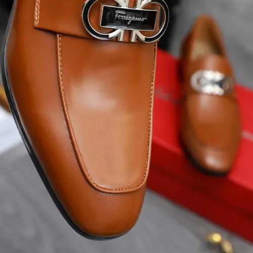 Replica Salvatore Ferragamo Leather Shoes For Men #1433543 $108.00 USD for Wholesale