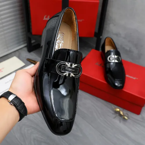 Replica Salvatore Ferragamo Leather Shoes For Men #1433548 $108.00 USD for Wholesale