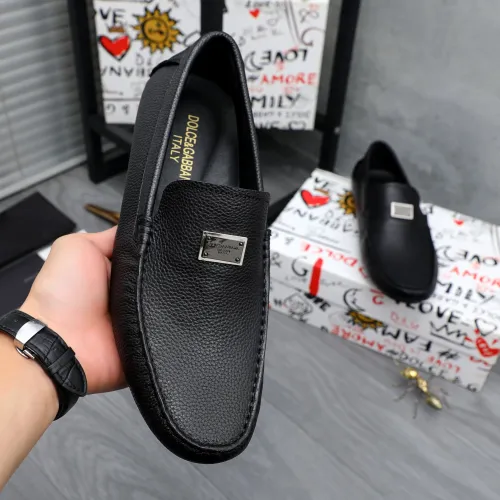 Replica Dolce & Gabbana D&G Leather Shoes For Men #1433573 $76.00 USD for Wholesale