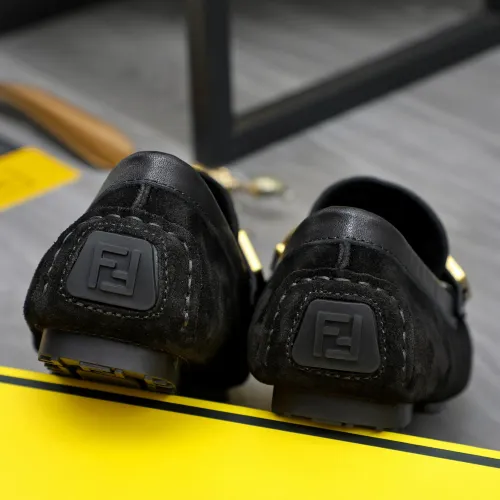 Replica Fendi Leather Shoes For Men #1433576 $76.00 USD for Wholesale