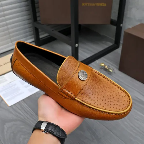 Replica Bottega Veneta BV Leather Shoes For Men #1433627 $82.00 USD for Wholesale