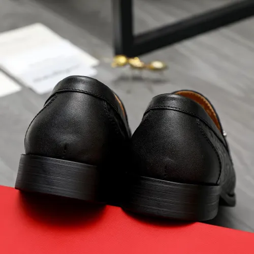 Replica Salvatore Ferragamo Leather Shoes For Men #1433629 $88.00 USD for Wholesale