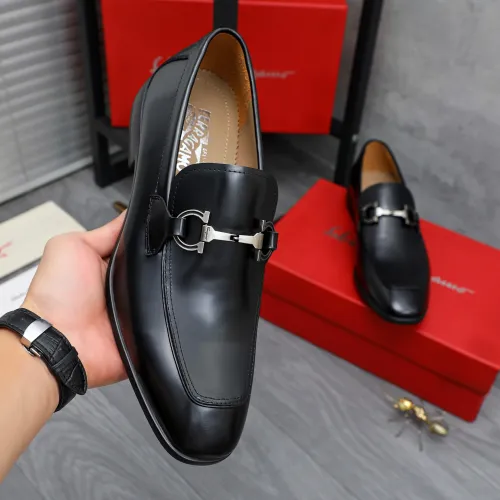 Replica Salvatore Ferragamo Leather Shoes For Men #1433641 $105.00 USD for Wholesale