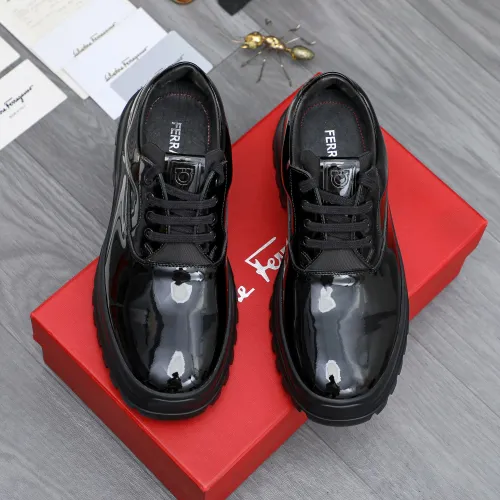 Replica Salvatore Ferragamo Leather Shoes For Men #1433646 $115.00 USD for Wholesale