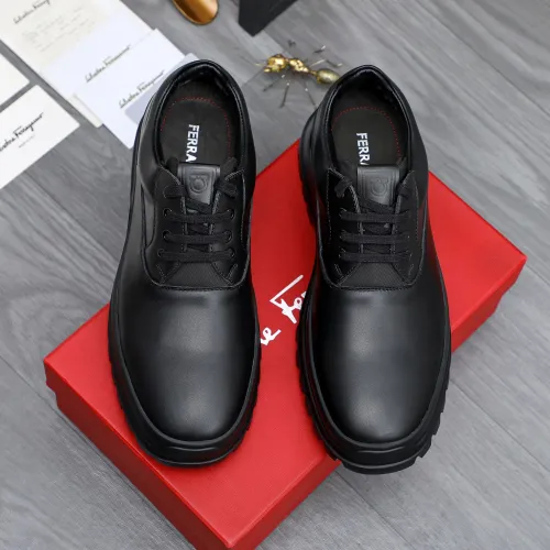 Replica Salvatore Ferragamo Leather Shoes For Men #1433648 $115.00 USD for Wholesale