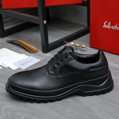 Replica Salvatore Ferragamo Leather Shoes For Men #1433648 $115.00 USD for Wholesale
