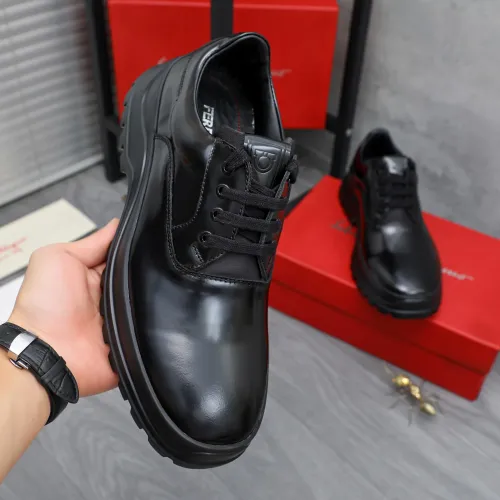 Replica Salvatore Ferragamo Leather Shoes For Men #1433650 $115.00 USD for Wholesale