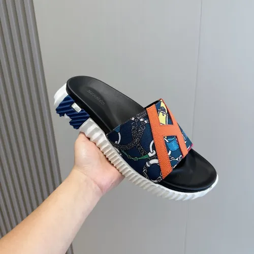 Replica Hermes Slippers For Men #1433957 $52.00 USD for Wholesale