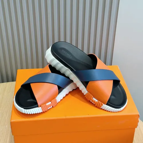 Replica Hermes Slippers For Men #1433963 $56.00 USD for Wholesale