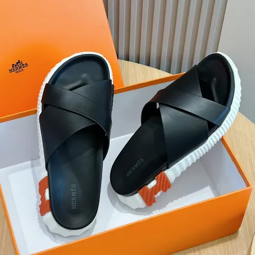 Replica Hermes Slippers For Men #1433966 $56.00 USD for Wholesale