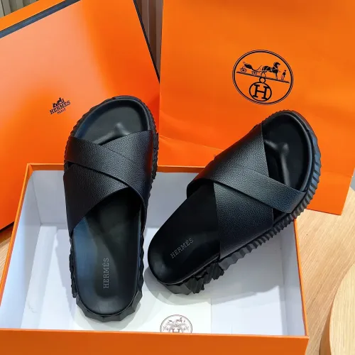 Replica Hermes Slippers For Men #1433970 $56.00 USD for Wholesale