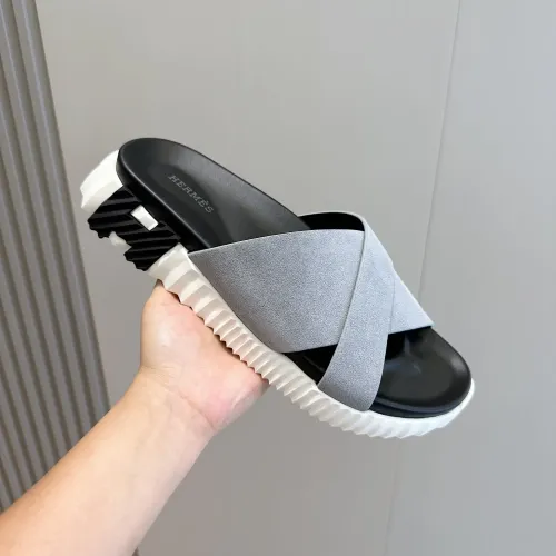 Replica Hermes Slippers For Men #1433973 $56.00 USD for Wholesale