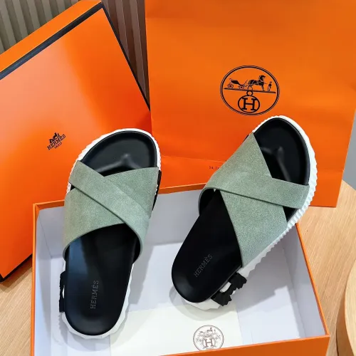Replica Hermes Slippers For Men #1433974 $56.00 USD for Wholesale