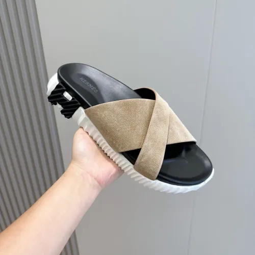 Replica Hermes Slippers For Men #1433975 $56.00 USD for Wholesale