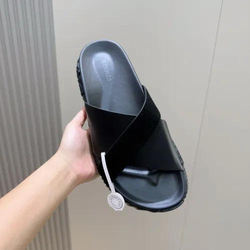 Replica Hermes Slippers For Men #1433977 $56.00 USD for Wholesale