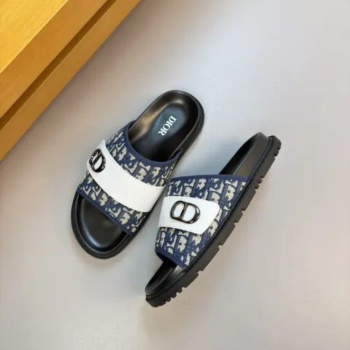 Replica Christian Dior Slippers For Men #1433993 $56.00 USD for Wholesale