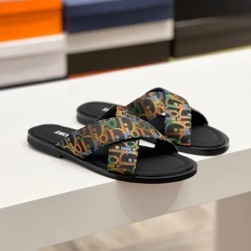 Replica Christian Dior Slippers For Men #1434001 $56.00 USD for Wholesale
