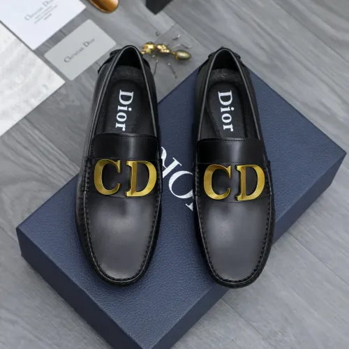 Christian Dior Leather Shoes For Men #1434032 $76.00 USD, Wholesale Replica Christian Dior Leather Shoes