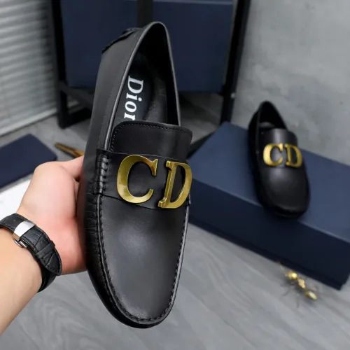 Replica Christian Dior Leather Shoes For Men #1434032 $76.00 USD for Wholesale