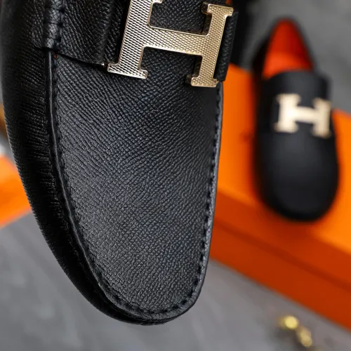 Replica Hermes Leather Shoes For Men #1434041 $76.00 USD for Wholesale