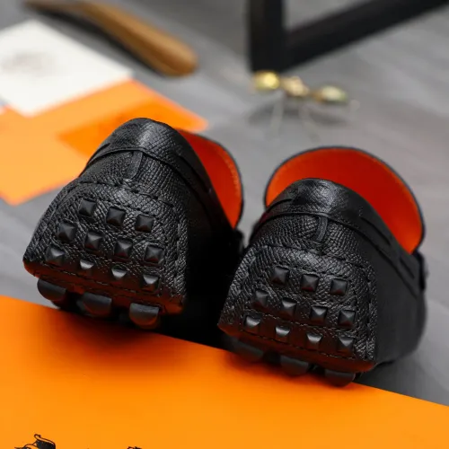 Replica Hermes Leather Shoes For Men #1434041 $76.00 USD for Wholesale