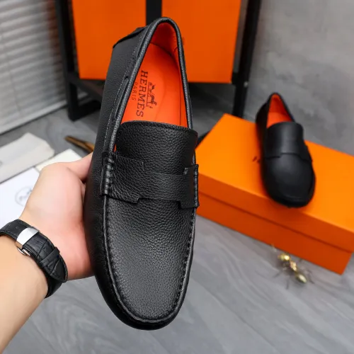Replica Hermes Leather Shoes For Men #1434042 $76.00 USD for Wholesale