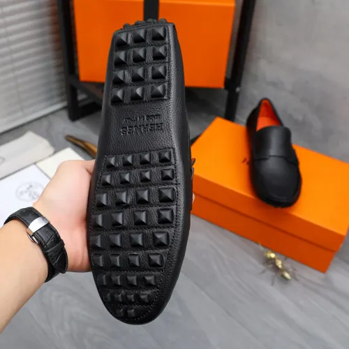 Replica Hermes Leather Shoes For Men #1434042 $76.00 USD for Wholesale