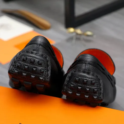 Replica Hermes Leather Shoes For Men #1434042 $76.00 USD for Wholesale