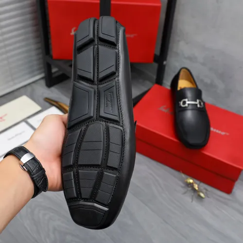 Replica Salvatore Ferragamo Leather Shoes For Men #1434059 $76.00 USD for Wholesale