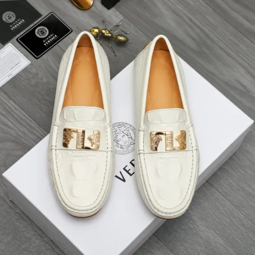 Versace Leather Shoes For Men #1434072 $72.00 USD, Wholesale Replica Versace Leather Shoes