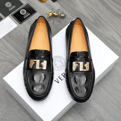 Versace Leather Shoes For Men #1434074 $72.00 USD, Wholesale Replica Versace Leather Shoes