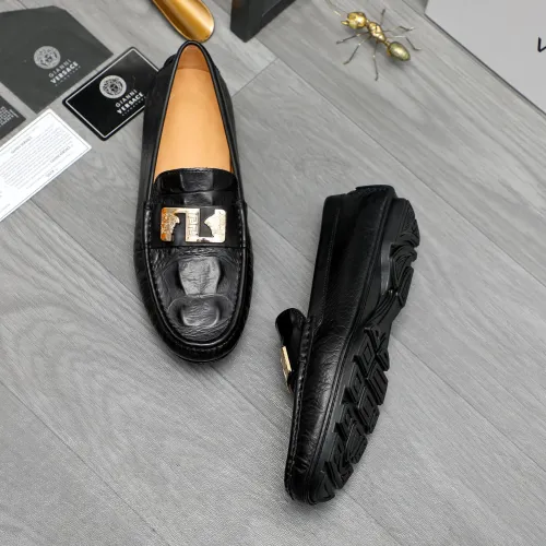 Replica Versace Leather Shoes For Men #1434074 $72.00 USD for Wholesale