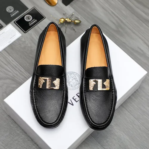 Versace Leather Shoes For Men #1434077 $72.00 USD, Wholesale Replica Versace Leather Shoes