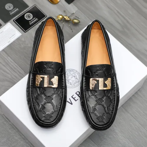Versace Leather Shoes For Men #1434079 $72.00 USD, Wholesale Replica Versace Leather Shoes