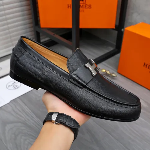 Replica Hermes Leather Shoes For Men #1434083 $82.00 USD for Wholesale