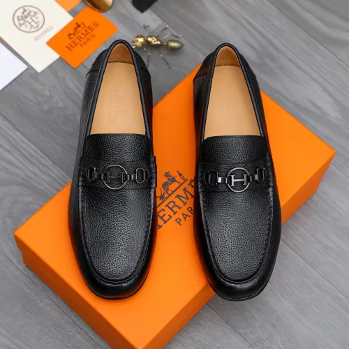 Replica Hermes Leather Shoes For Men #1434084 $82.00 USD for Wholesale